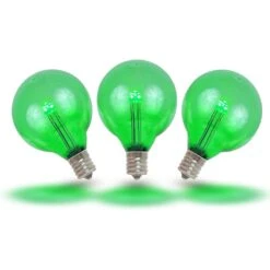 Green - G40 - Glass LED Replacement Bulbs - 25 Pack -Christmas Lights Series 0011076 green g40 glass led replacement bulbs 25 pack