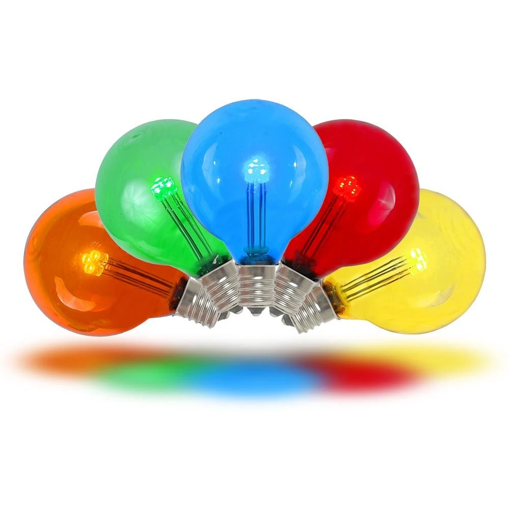 Multi Colored - G40 - Glass LED Replacement Bulbs - 25 Pack 3 Multi Colored - G40 - Glass LED Replacement Bulbs - 25 Pack - Image 3