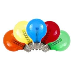 Multi Colored - G40 - Glass LED Replacement Bulbs - 25 Pack 11 Multi Colored - G40 - Glass LED Replacement Bulbs - 25 Pack -Christmas Lights Series 0011079 multi colored g40 glass led replacement bulbs 25 pack