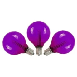 Purple - G40 - Glass LED Replacement Bulbs - 25 Pack -Christmas Lights Series 0011085 purple g40 glass led replacement bulbs 25 pack
