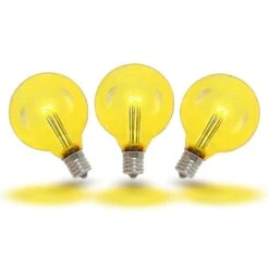 Yellow - G40 - Glass LED Replacement Bulbs - 25 Pack -Christmas Lights Series 0011086 yellow g40 glass led replacement bulbs 25 pack