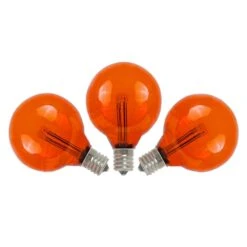 Orange/Amber- G40 - Glass LED Replacement Bulbs - 25 Pack -Christmas Lights Series 0011089 orangeamber g40 glass led replacement bulbs 25 pack