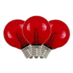 Red - G30 Glass LED Replacement Bulbs - 25 Pack -Christmas Lights Series 0011092 red g30 glass led replacement bulbs 25 pack