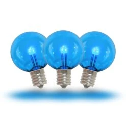 Blue - G30 Glass LED Replacement Bulbs - 25 Pack -Christmas Lights Series 0011097 blue g30 glass led replacement bulbs 25 pack
