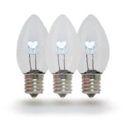 C7 - Pure White - Glass LED Replacement Bulbs - 25 Pack -Christmas Lights Series 0011099 c7 pure white glass led replacement bulbs 25 pack