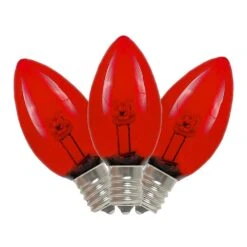 C7 - Red - Glass LED Replacement Bulbs - 25 Pack -Christmas Lights Series 0011101 c7 red glass led replacement bulbs 25 pack