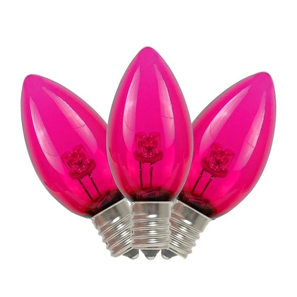 C7 - Pink - Glass LED Replacement Bulbs - 25 Pack 3 C7 - Pink - Glass LED Replacement Bulbs - 25 Pack - Image 3