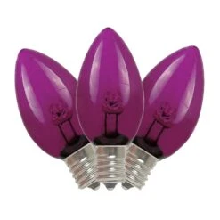 C7 - Purple - Glass LED Replacement Bulbs - 25 Pack -Christmas Lights Series 0011111 c7 purple glass led replacement bulbs 25 pack