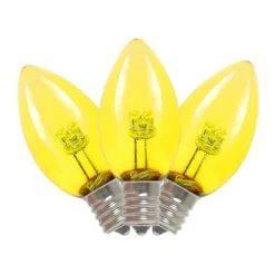 C7 - Yellow - Glass LED Replacement Bulbs - 25 Pack 9 C7 - Yellow - Glass LED Replacement Bulbs - 25 Pack -Christmas Lights Series 0011113 c7 yellow glass led replacement bulbs 25 pack