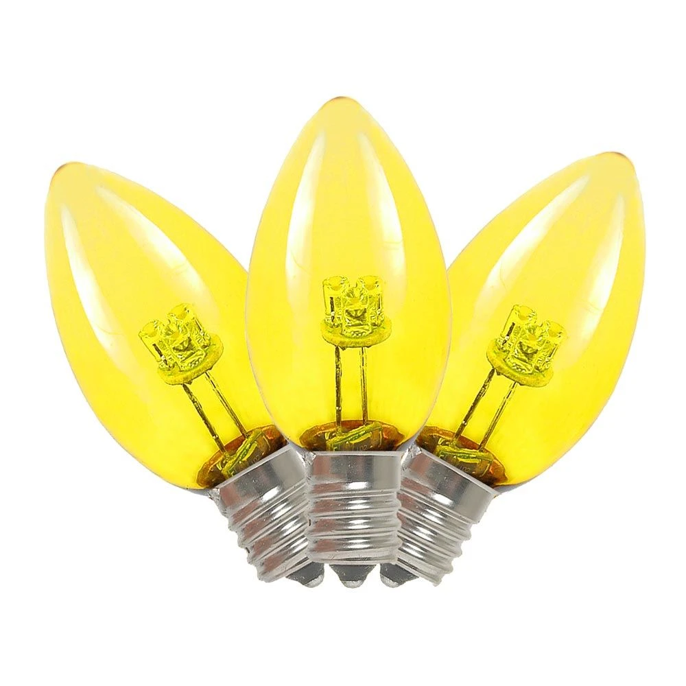 C7 - Yellow - Glass LED Replacement Bulbs - 25 Pack 4 C7 - Yellow - Glass LED Replacement Bulbs - 25 Pack - Image 4