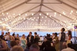 25 LED S14 Warm White Commercial Grade Light String Set On 37.5' Of White Wire -Christmas Lights Series 0011301 25 led s14 warm white commercial grade light string set on 375 of white wire