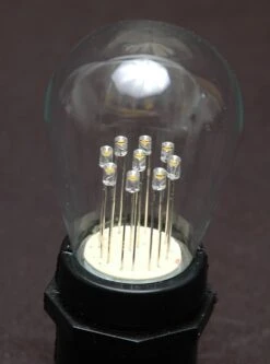 Warm White S14 LED Medium Base E26 Bulbs W/ 9 LEDs - 25pk 15 Warm White S14 LED Medium Base E26 Bulbs W/ 9 LEDs - 25pk -Christmas Lights Series 0011437 warm white s14 led medium base e26 bulbs w 9 leds 25pk