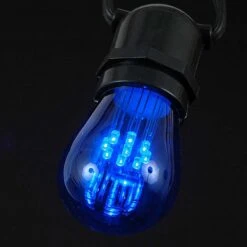 5 Pack Blue S14 LED Medium Base E26 Bulbs W/ 9 LEDs -Christmas Lights Series 0011445 5 pack blue s14 led medium base e26 bulbs w 9 leds