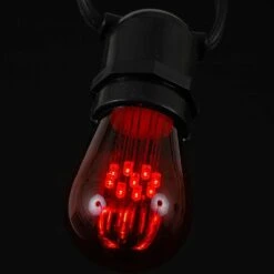 5 Pack Red S14 LED Medium Base E26 Bulbs W/ 9 LEDs 12 5 Pack Red S14 LED Medium Base E26 Bulbs W/ 9 LEDs -Christmas Lights Series 0011447 5 pack red s14 led medium base e26 bulbs w 9 leds