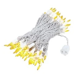 Yellow Christmas Mini Lights 100 Light 50 Feet Long On White Wire 7 Yellow Christmas Mini Lights 100 Light 50 Feet Long On White Wire -Christmas Lights Series 0012068 yellow christmas mini lights 100 light 50 feet long on white wire