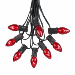 C7 25 Light String Set With Red Twinkle Bulbs On Black Wire 13 C7 25 Light String Set With Red Twinkle Bulbs On Black Wire -Christmas Lights Series 0012733 c7 25 light string set with red twinkle bulbs on black wire