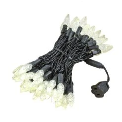 Warm White 70 LED C6 Strawberry Mini Lights Commercial Grade Black Wire -Christmas Lights Series 0013094 warm white 70 led c6 strawberry mini lights commercial grade black wire