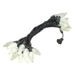 25 Warm White LED C9 Pre-Lamped String Lights Black Wire -Christmas Lights Series 0013098 25 warm white led c9 pre lamped string lights black wire