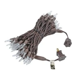 70 Light Traditional T5 Warm White LED Mini Lights Brown Wire -Christmas Lights Series 0013105 70 light traditional t5 warm white led mini lights brown wire