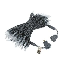 70 Light Traditional T5 Warm White LED Mini Lights Black Wire 12 70 Light Traditional T5 Warm White LED Mini Lights Black Wire -Christmas Lights Series 0013106 70 light traditional t5 warm white led mini lights black wire