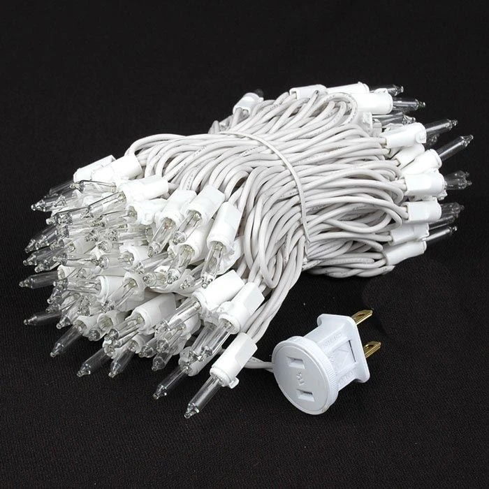 Clear 100 Light Random Twinkle Mini Lights 50' White Wire - Non Connectable 3 Clear 100 Light Random Twinkle Mini Lights 50' White Wire - Non Connectable - Image 3