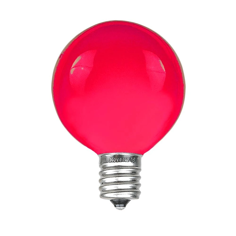 Pink Satin G40 Globe Replacement Bulbs 25 Pack 2 Pink Satin G40 Globe Replacement Bulbs 25 Pack - Image 2