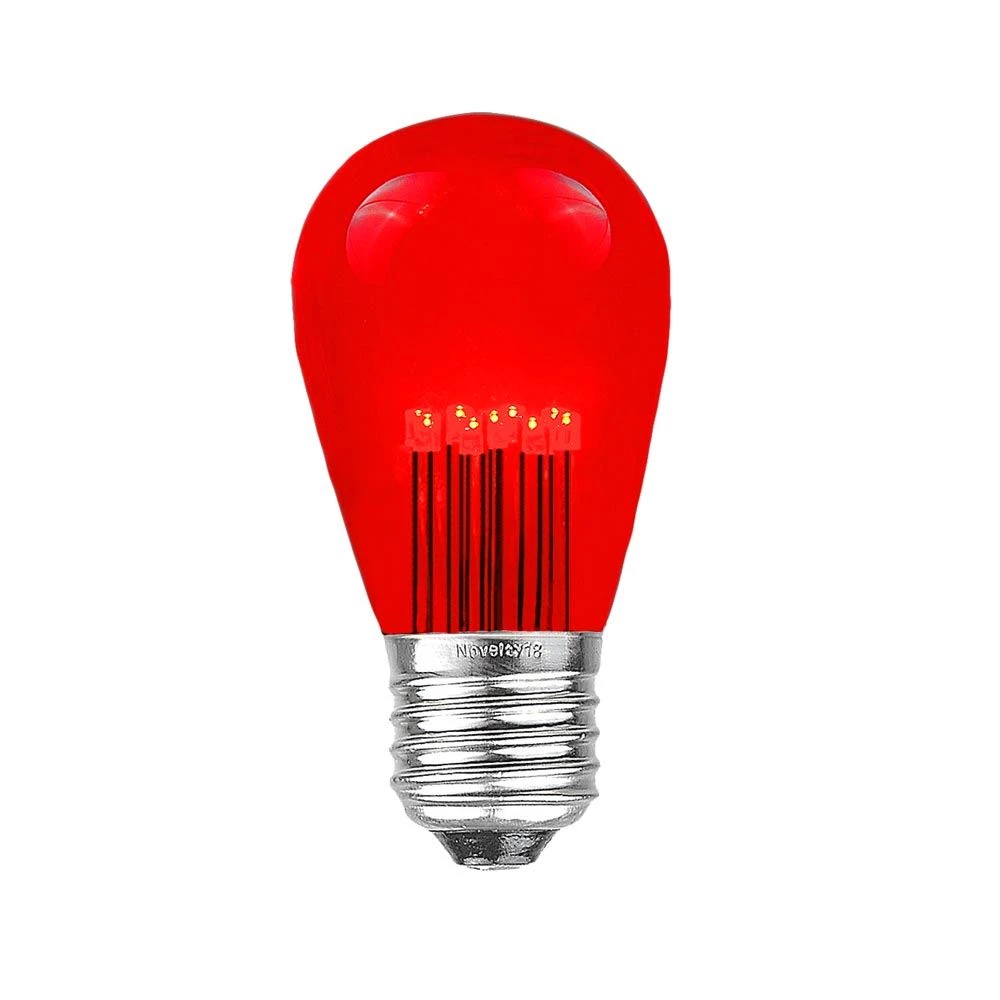 5 Pack Red S14 LED Medium Base E26 Bulbs W/ 9 LEDs 8 5 Pack Red S14 LED Medium Base E26 Bulbs W/ 9 LEDs - Image 8