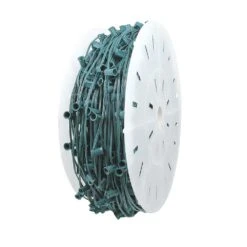 Premium Commercial Grade C9 1000' Spool 24" Spacing 8 Amp Green Wire -Christmas Lights Series 0013688 premium commercial grade c9 1000 spool 24 spacing 8 amp green wire