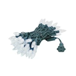 Pure White 70 LED C6 Strawberry Mini Lights Commercial Grade On Green Wire -Christmas Lights Series 0014178 pure white 70 led c6 strawberry mini lights commercial grade on green wire