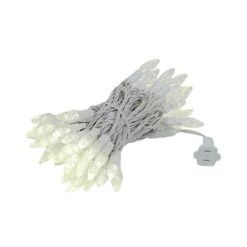 Warm White 70 LED C6 Strawberry Mini Lights Commercial Grade On White Wire -Christmas Lights Series 0014179 warm white 70 led c6 strawberry mini lights commercial grade on white wire