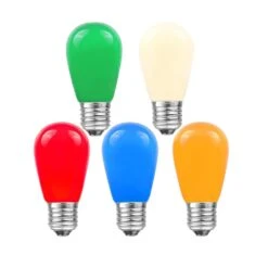25 Pack Of Ceramic Assorted S14 11 Watt Bulbs Meduim Base E26 -Christmas Lights Series 0014197 25 pack of ceramic assorted s14 11 watt bulbs meduim base e26