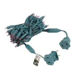 50 LED Purple LED Christmas Lights 11' Long On Green Wire -Christmas Lights Series 0014213 50 led purple led christmas lights 11 long on green wire