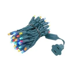 50 LED Multi LED Christmas Lights 11' Long On Green Wire 11 50 LED Multi LED Christmas Lights 11' Long On Green Wire -Christmas Lights Series 0014221 50 led multi led christmas lights 11 long on green wire
