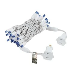 50 LED Blue LED Christmas Lights 11' Long On White Wire 13 50 LED Blue LED Christmas Lights 11' Long On White Wire -Christmas Lights Series 0014237 50 led blue led christmas lights 11 long on white wire