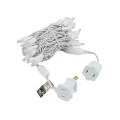 50 LED Warm White LED Christmas Lights 11' Long On White Wire -Christmas Lights Series 0014289 50 led warm white led christmas lights 11 long on white wire