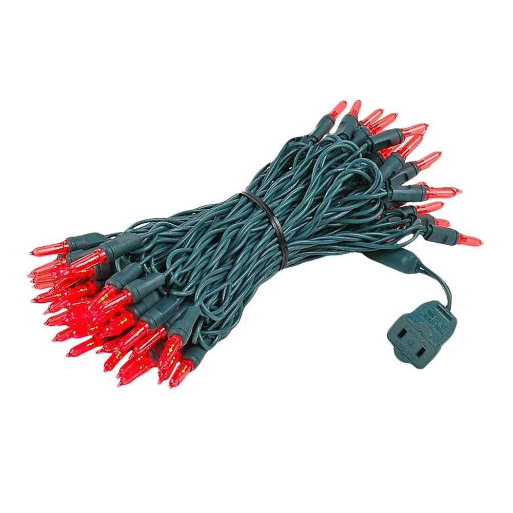 70 Light Traditional T5 Red LED Mini Lights Green Wire 2 70 Light Traditional T5 Red LED Mini Lights Green Wire - Image 2
