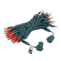 70 Light Traditional T5 Red LED Mini Lights Green Wire 13 70 Light Traditional T5 Red LED Mini Lights Green Wire -Christmas Lights Series 0014329 70 light traditional t5 red led mini lights green wire