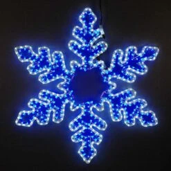 5' Fancy LED Blue And White Snowflake -Christmas Lights Series 0014593 5 fancy led blue and white snowflake