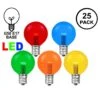 Multi Colored LED G50 Globe Bulbs - 25pk