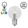 Warm White LED G50 Globe Bulbs - 25pk