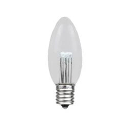 Pure White Smooth Glass C9 LED Bulbs - 25pk -Christmas Lights Series 0014821 pure white smooth glass c9 led bulbs 25pk