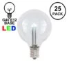Pure White - G40 - Glass LED Replacement Bulbs - 25 Pack