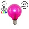 Pink - G40 - Glass LED Replacement Bulbs - 25 Pack