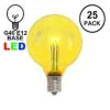 Yellow - G40 - Glass LED Replacement Bulbs - 25 Pack
