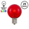 Red - G30 Glass LED Replacement Bulbs - 25 Pack