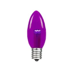 Purple Smooth Glass C9 LED Bulbs - 25pk -Christmas Lights Series 0014867 purple smooth glass c9 led bulbs 25pk