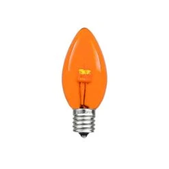 C7 - Orange/Amber - Glass LED Replacement Bulbs - 25 Pack -Christmas Lights Series 0014911 c7 orangeamber glass led replacement bulbs 25 pack