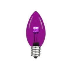 C7 - Purple - Glass LED Replacement Bulbs - 25 Pack -Christmas Lights Series 0014927 c7 purple glass led replacement bulbs 25 pack