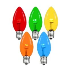 C7 - Multi Colored - Glass LED Replacement Bulbs - 25 Pack -Christmas Lights Series 0014928 c7 multi colored glass led replacement bulbs 25 pack