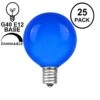 Blue Satin G40 Globe Replacement Bulbs 25 Pack